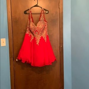 Gold and red homecoming dress never worn